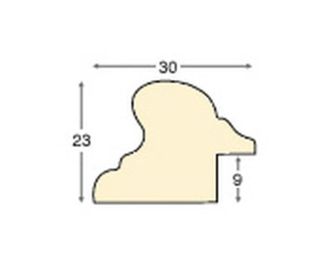 Cornice Tonda Noce con Filo Oro Ø20 cm - solo cornice