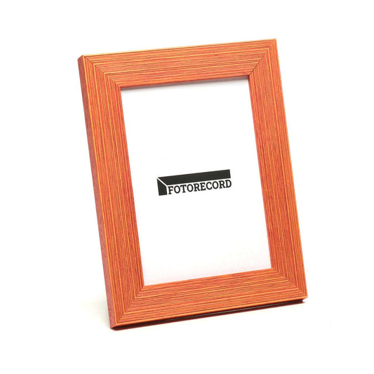 Cornice fotografica in legno Zigrinato Opaco colore Arancione - 30ARA
