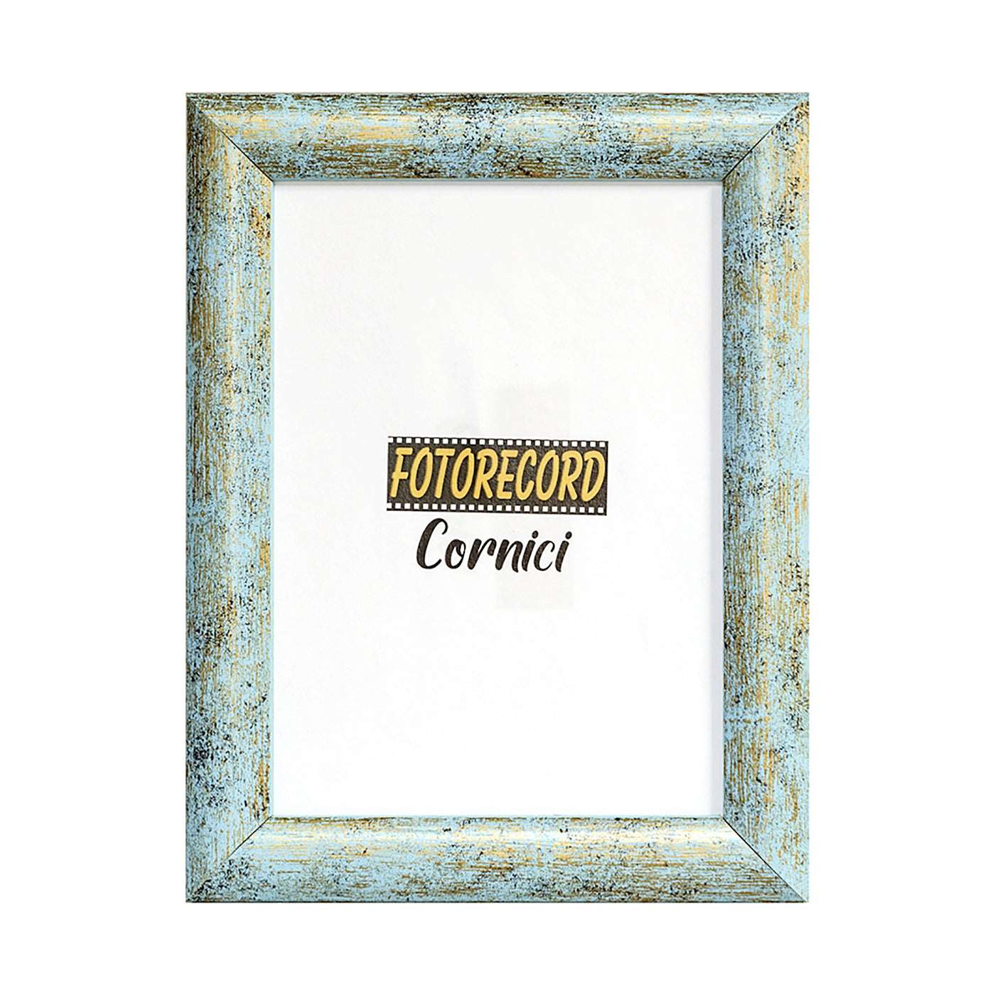 Cornice portafoto azzurro e oro - A7603AZZORO Fotorecord