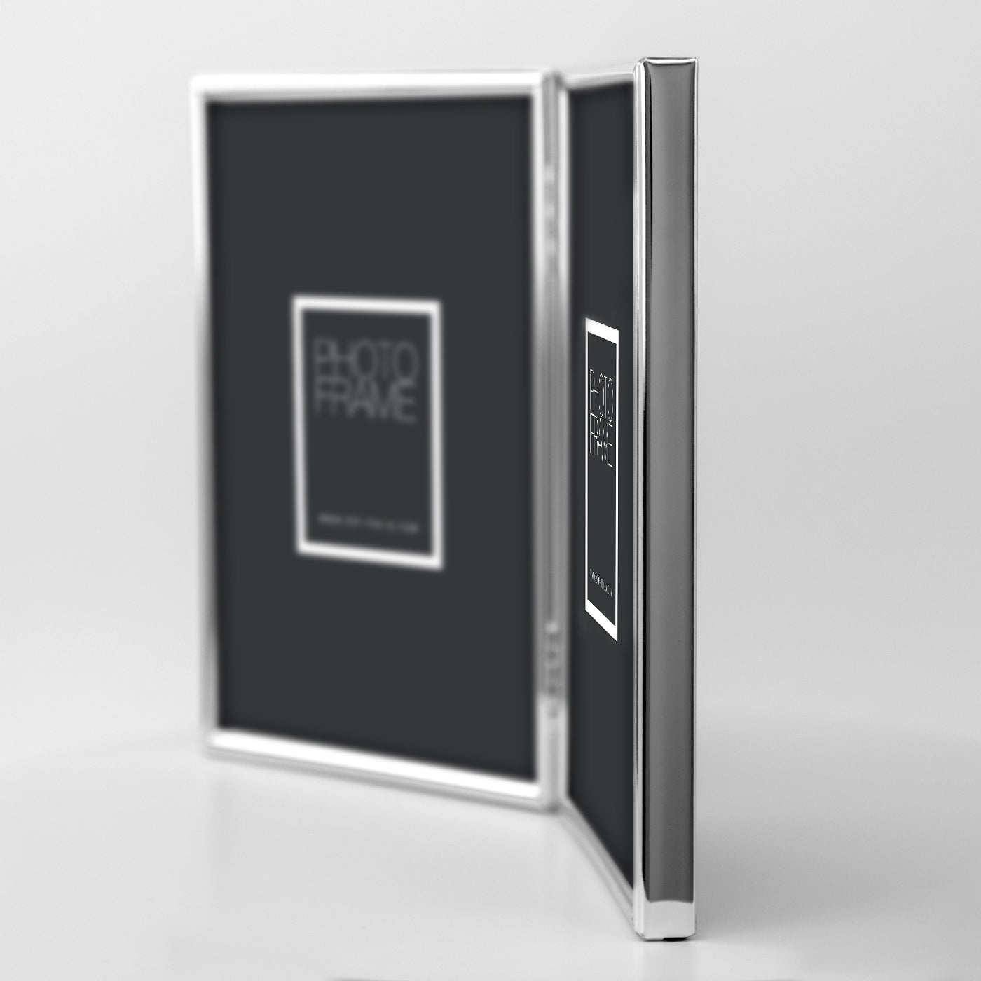 Cornice portafoto doppia in silver - FR0105040 Fotorecord