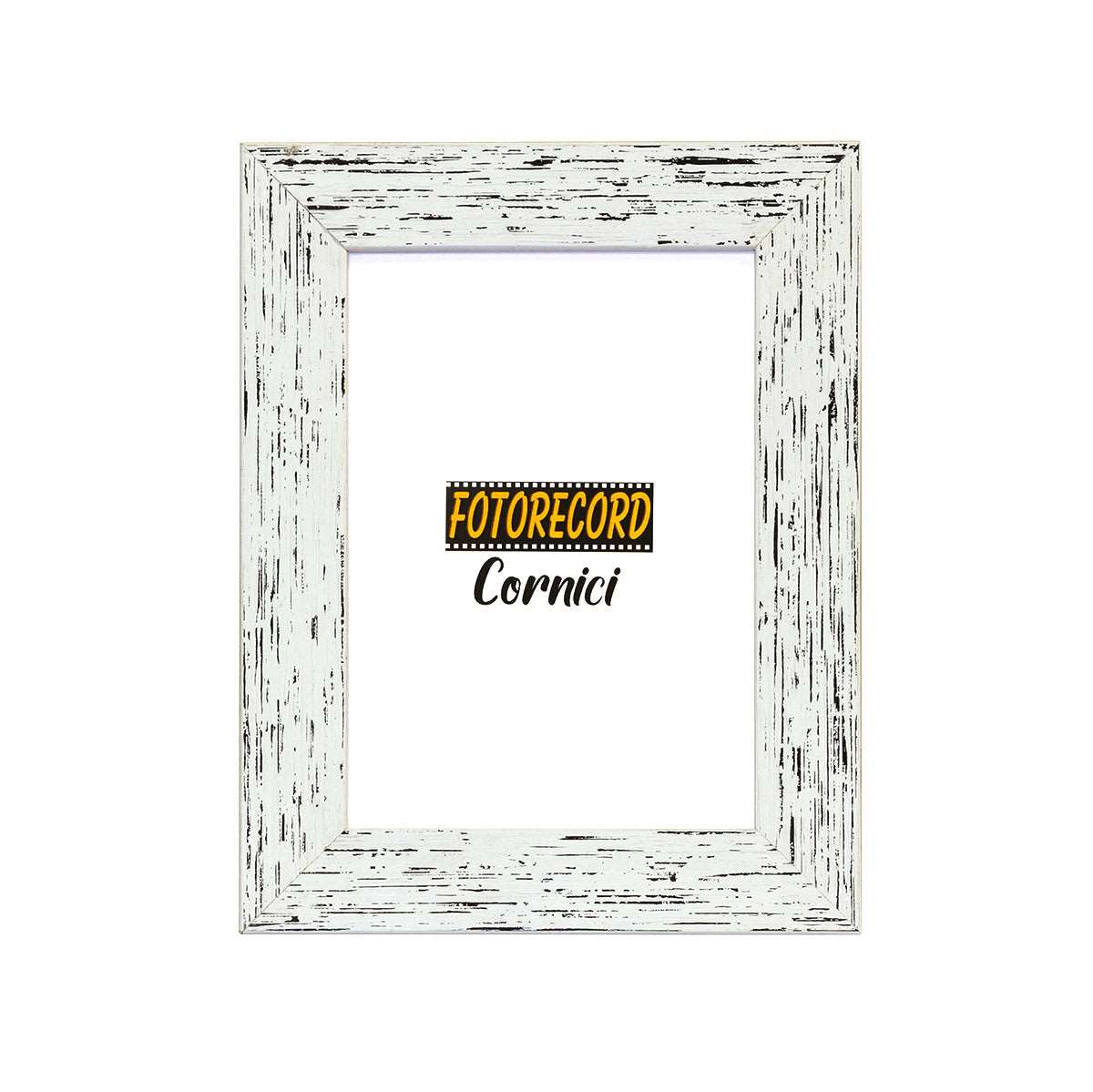 Cornice portafoto graffiata bianca - A4658101 Fotorecord