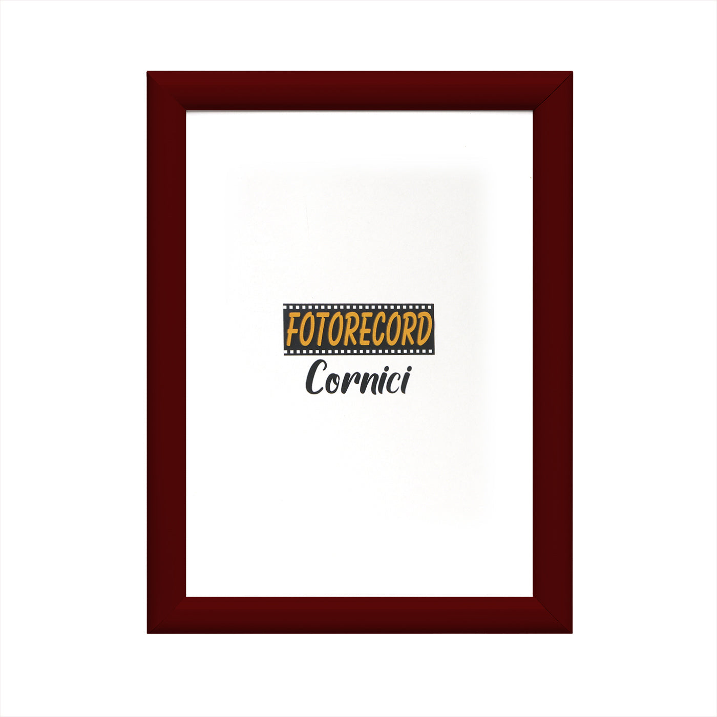 Cornice portafoto in bordeaux scuro laccato con angoli arrotondati - A5L28BRD Fotorecord