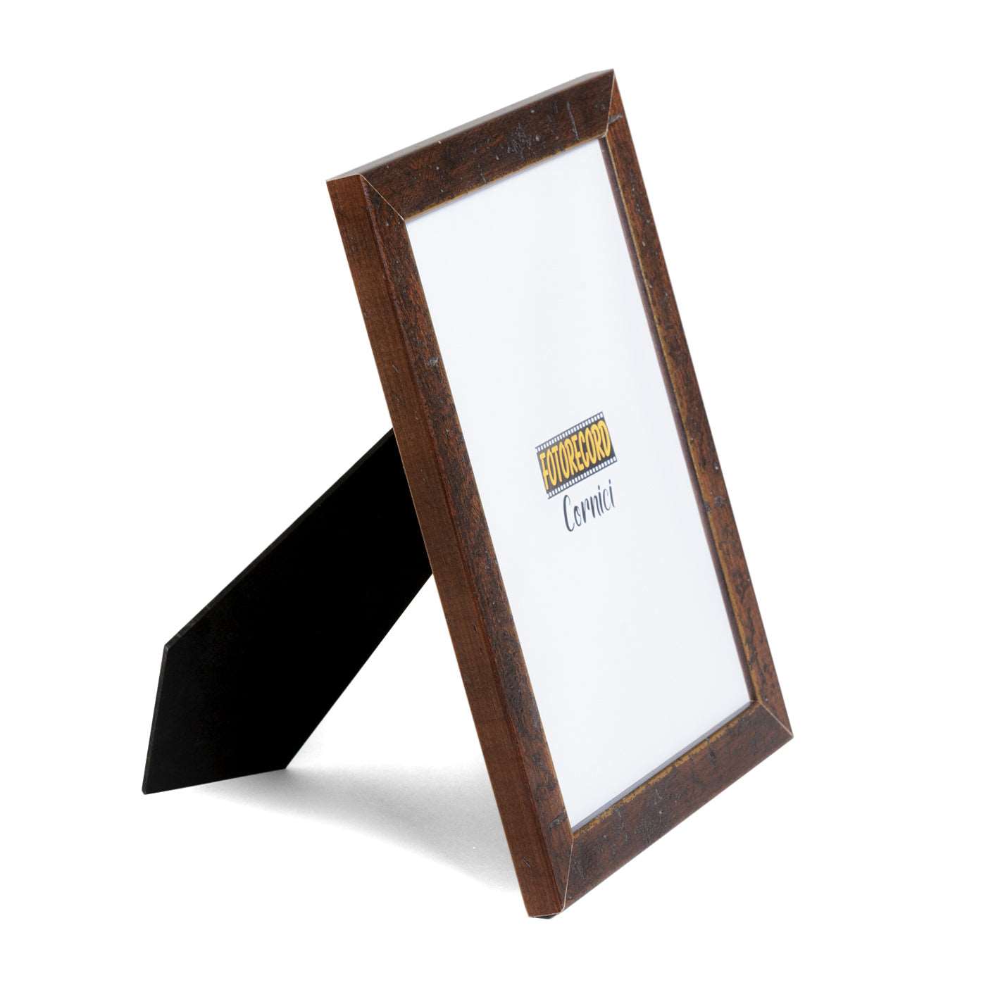 Cornice portafoto in legno anticato con filo oro - A43861F Fotorecord