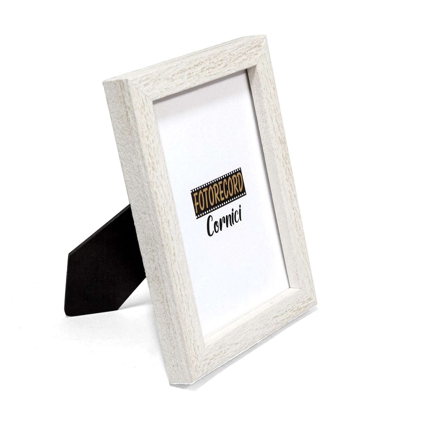 Cornice portafoto in legno bianco graffiato - A22CR Fotorecord