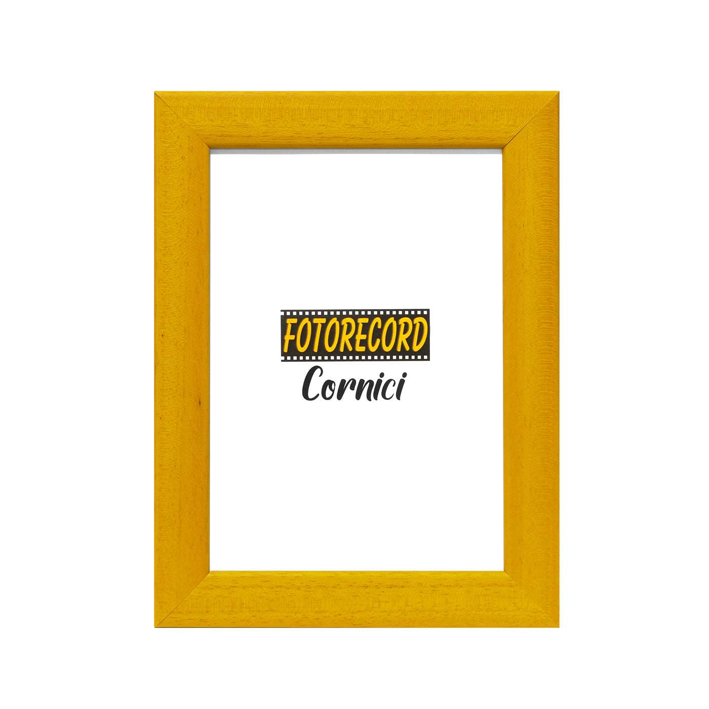 Cornice portafoto in legno giallo opaco - A272GIA Fotorecord
