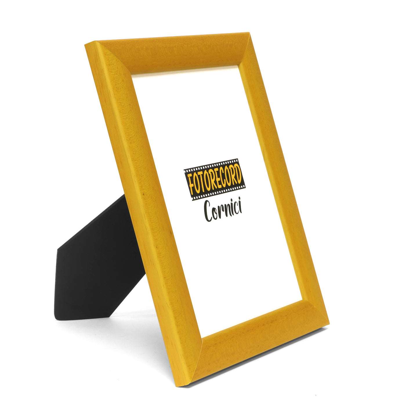 Cornice portafoto in legno giallo opaco - A272GIA Fotorecord