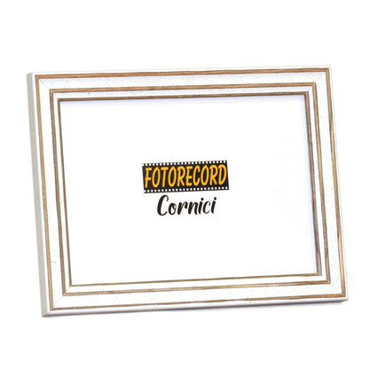 Cornice portafoto in legno spellato bianco - A2910BI Fotorecord