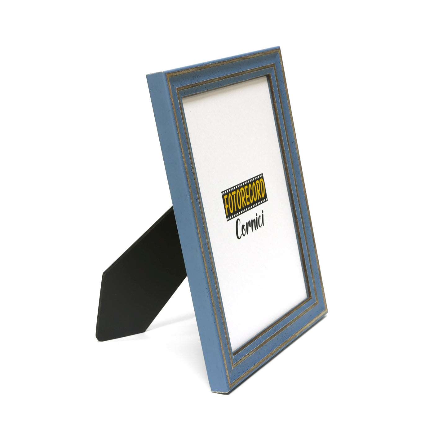 Cornice portafoto in legno spellato blu - A2910TU Fotorecord