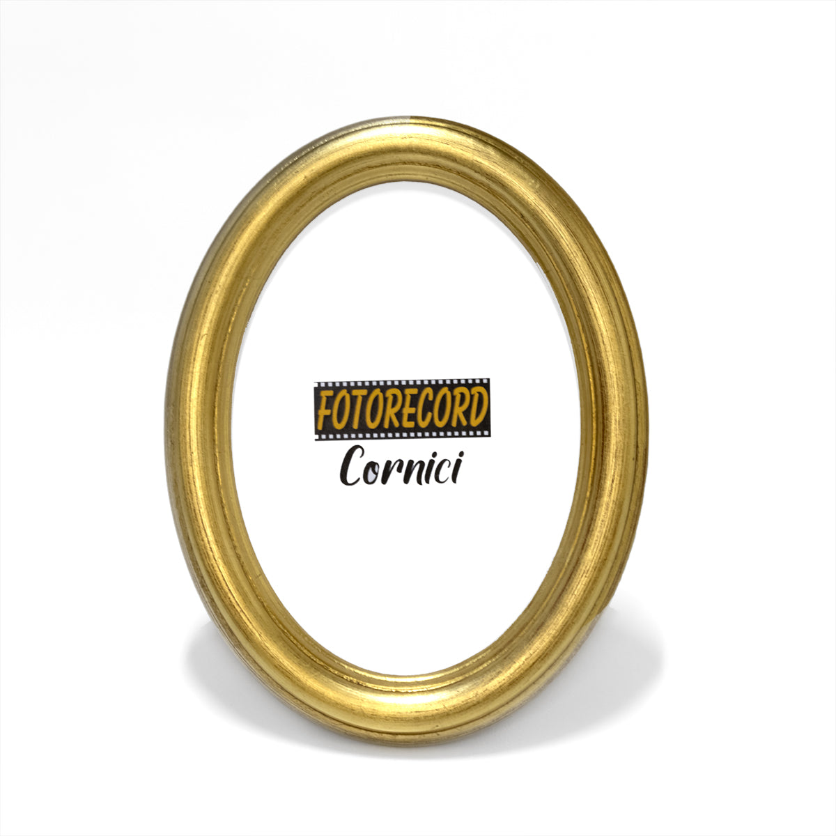 Cornice portafoto ovale in oro - FR0110001 Fotorecord