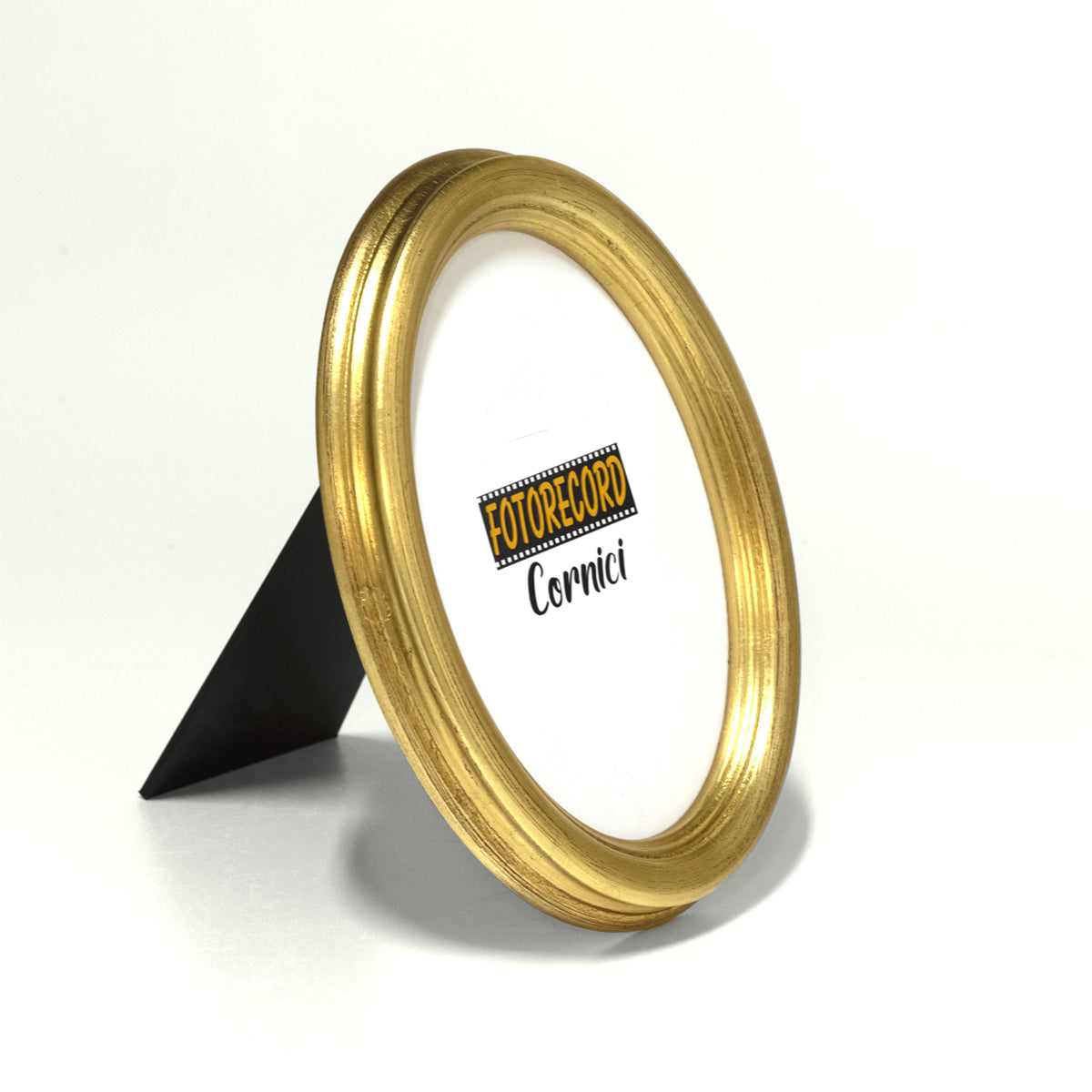 Cornice portafoto ovale in oro - FR0110001 Fotorecord