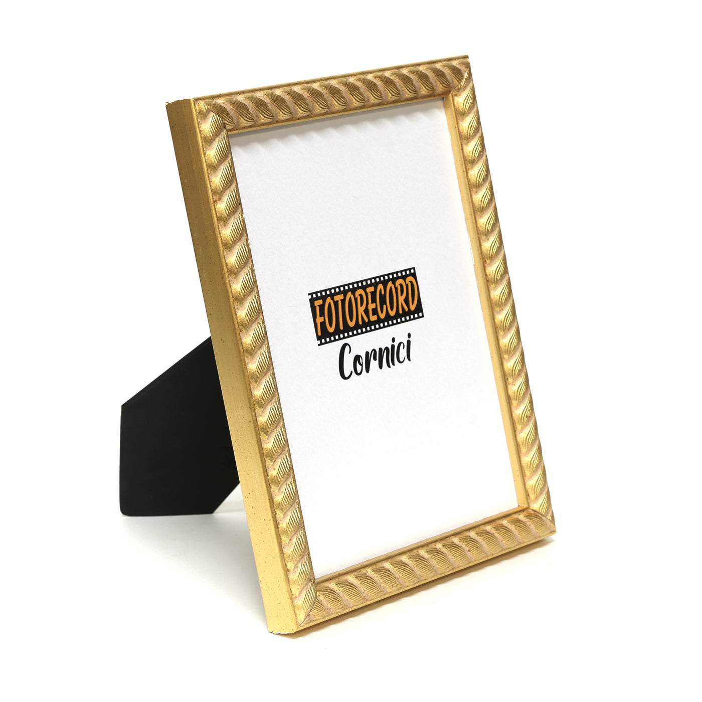 Cornice portafoto pastellata in oro - A6137O Fotorecord