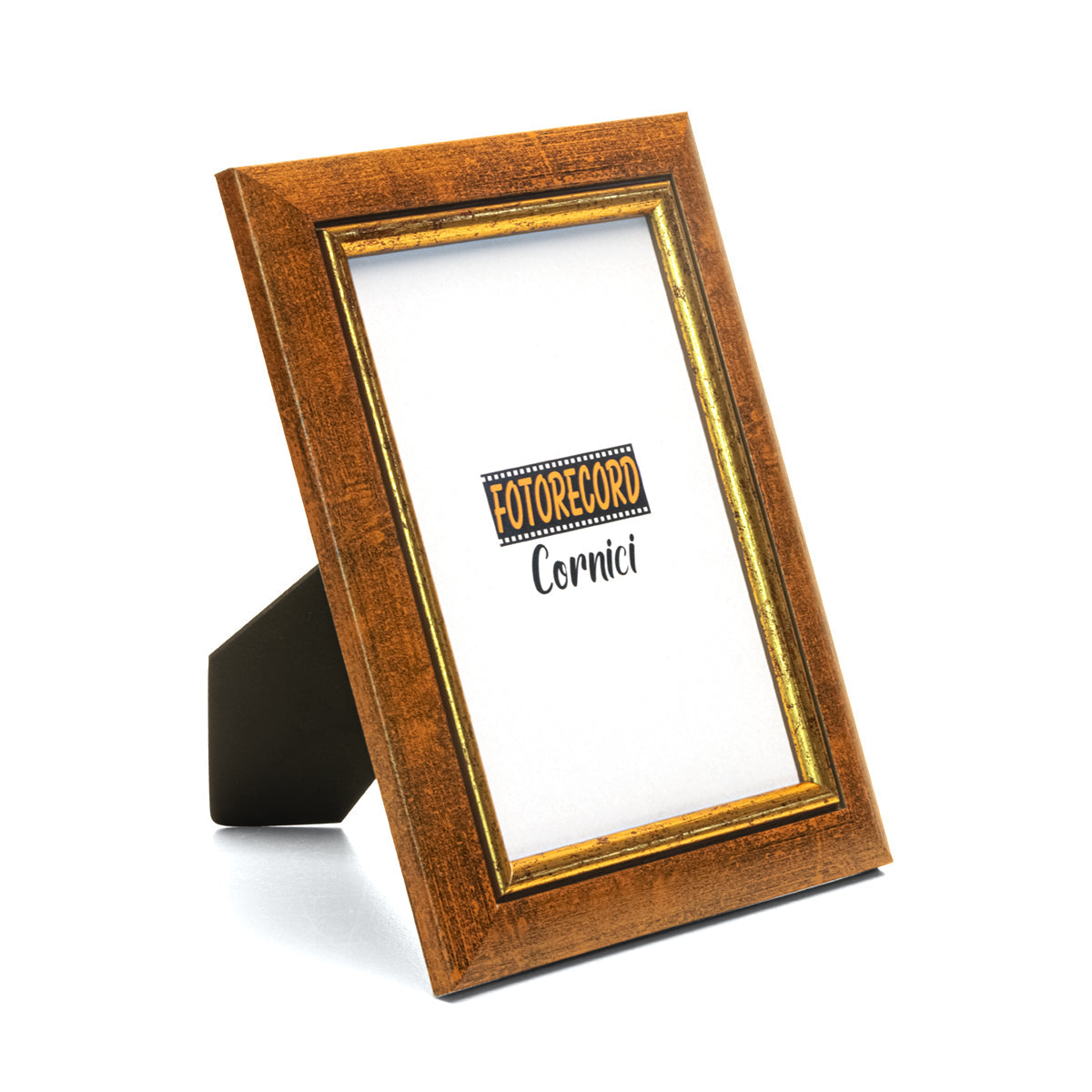 Cornice portafoto sagomata oro e arancio - A353OC Fotorecord