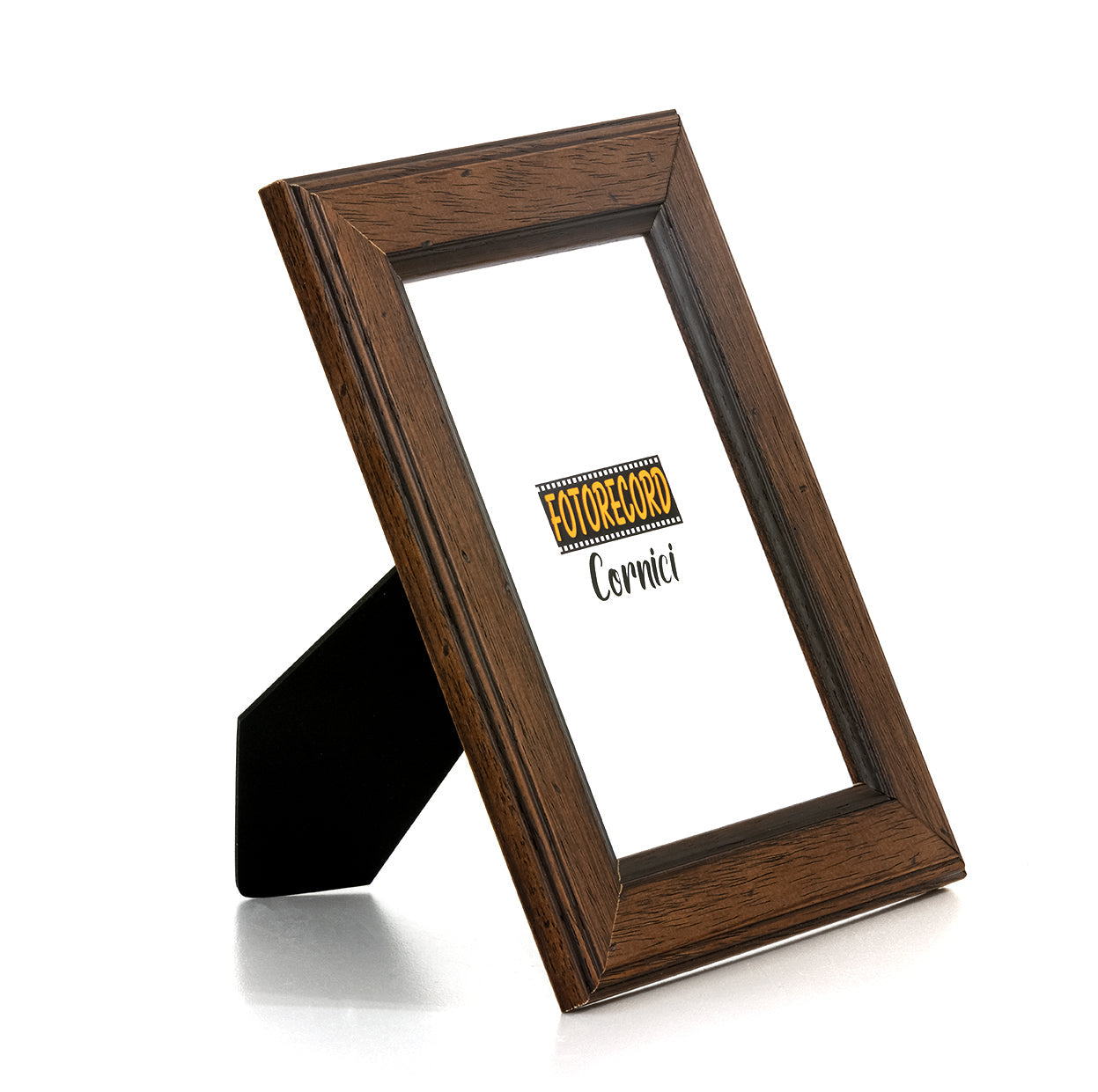 Cornice portafoto sagomato in noce - A21043NO Fotorecord