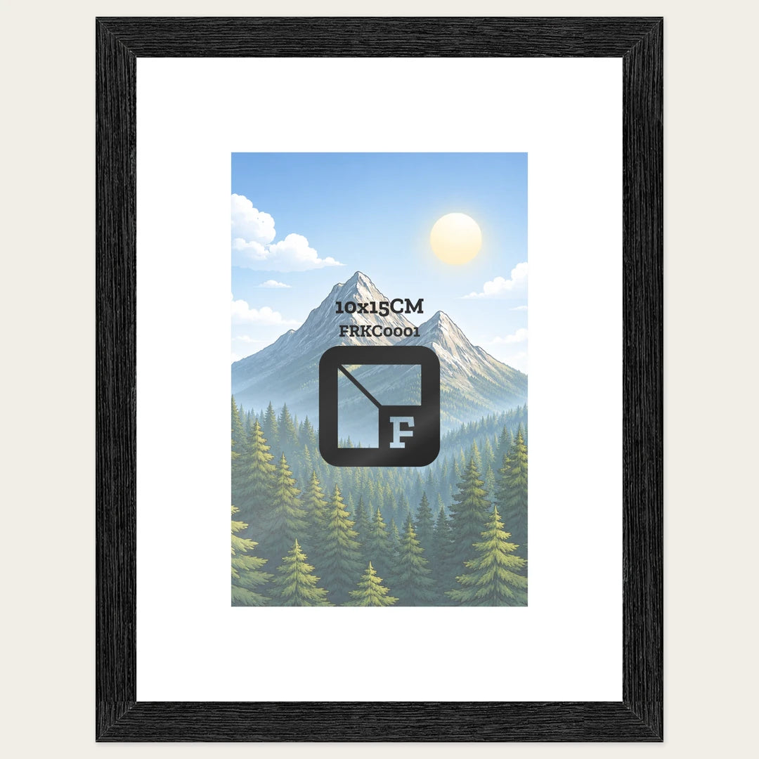 Kit cornice da tavolo Nero e Bianco — foto 10x15 cm con passepartout | FRKC0001 10x15CM