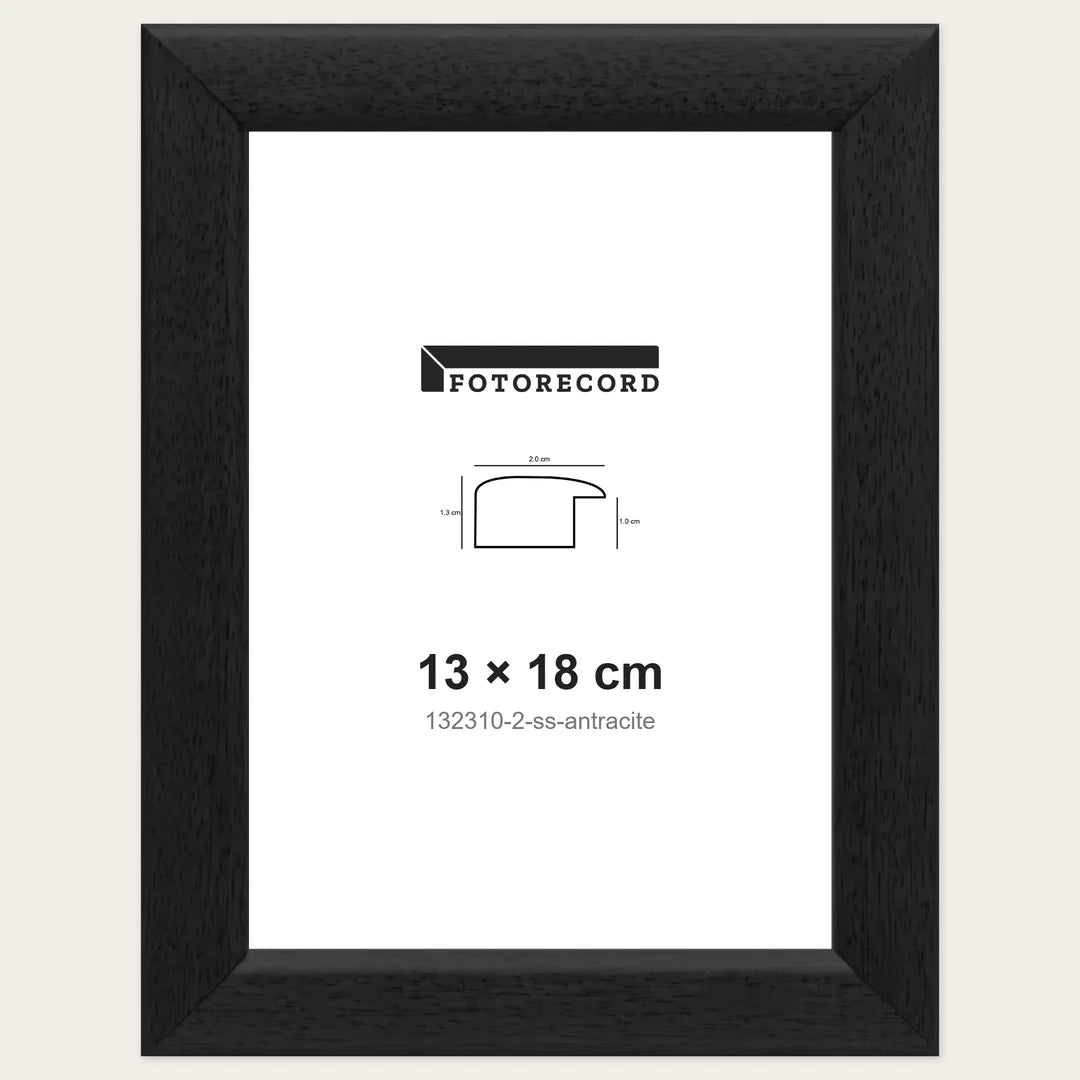 Cornice su misura 13x18 cm — Grigio Satinata | 132310-2-ss-antracite