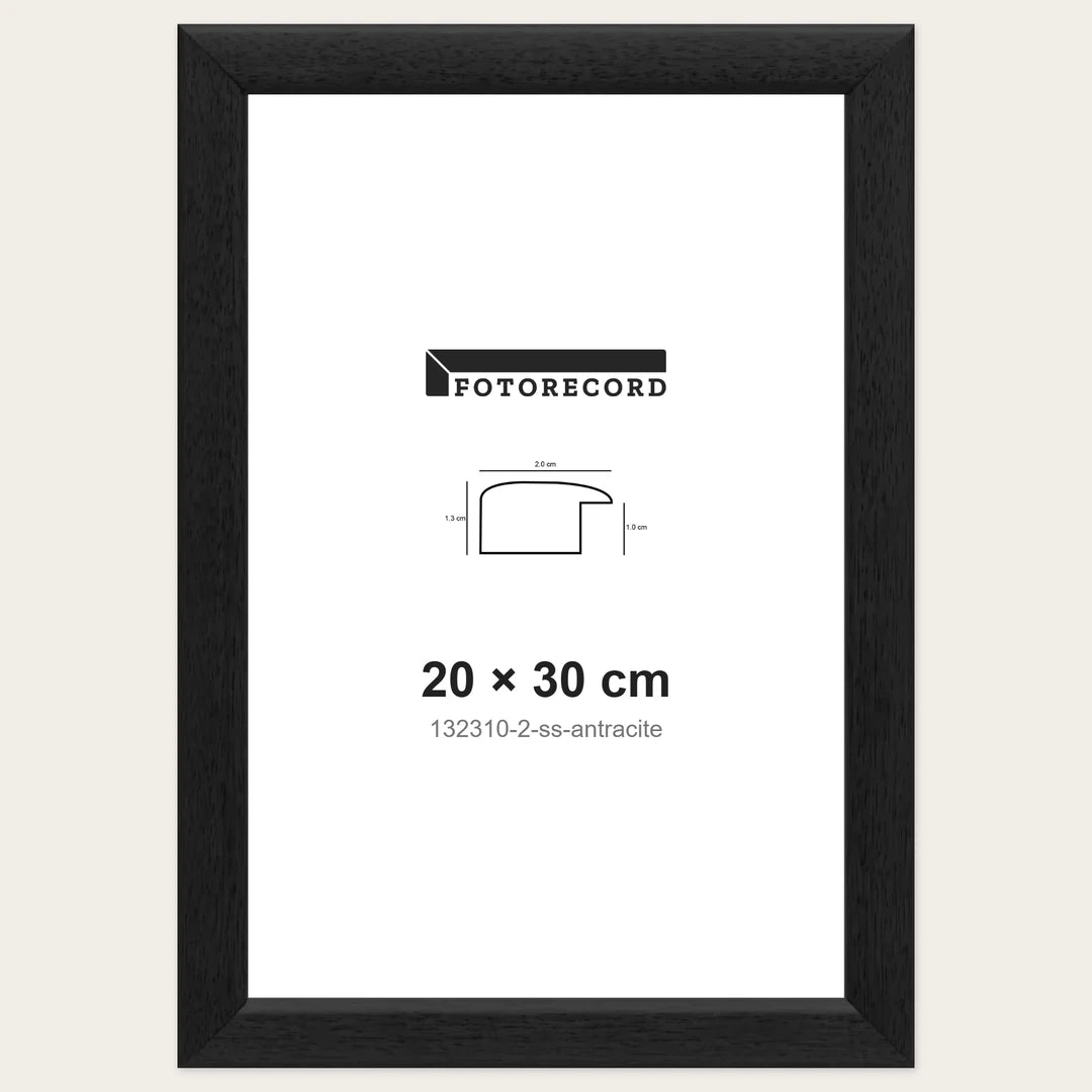 Cornice su misura 20x30 cm — Grigio Satinata | 132310-2-ss-antracite