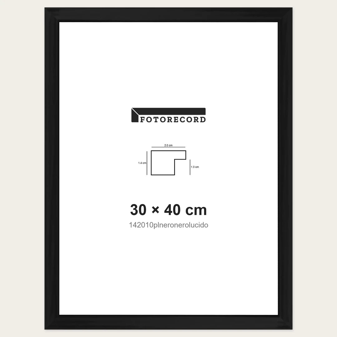 Kit Cornice Completa 30x40 cm — Nero Lucido | 142010plneronerolucido