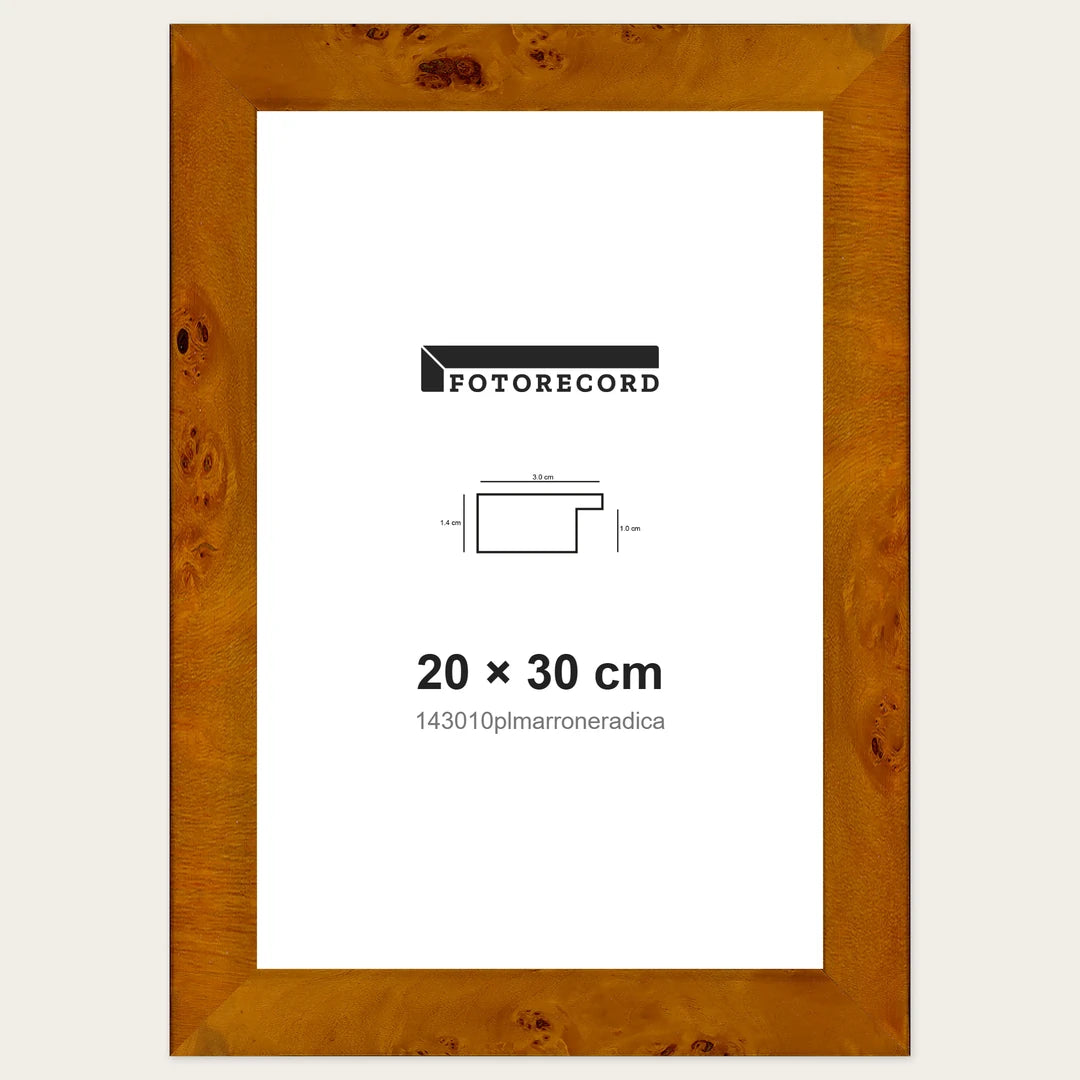 Kit Cornice Completa 20x30 cm — Marrone Lucido | 143010plmarroneradica