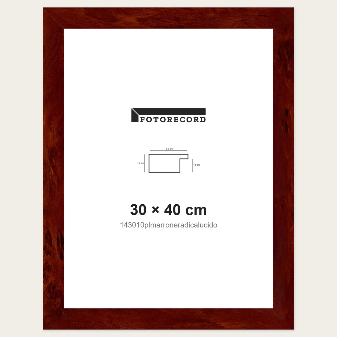 Kit Cornice Completa 30x40 cm — Marrone Lucido | 143010plmarroneradicalucido