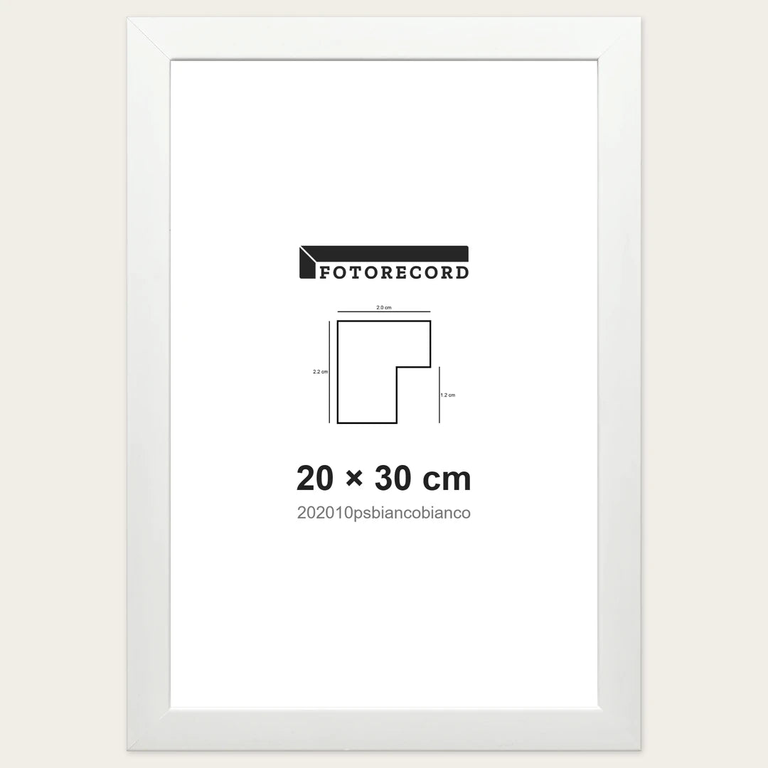 Kit Cornice Completa 20x30 cm — Bianco Satinato | 202010psbiancobianco