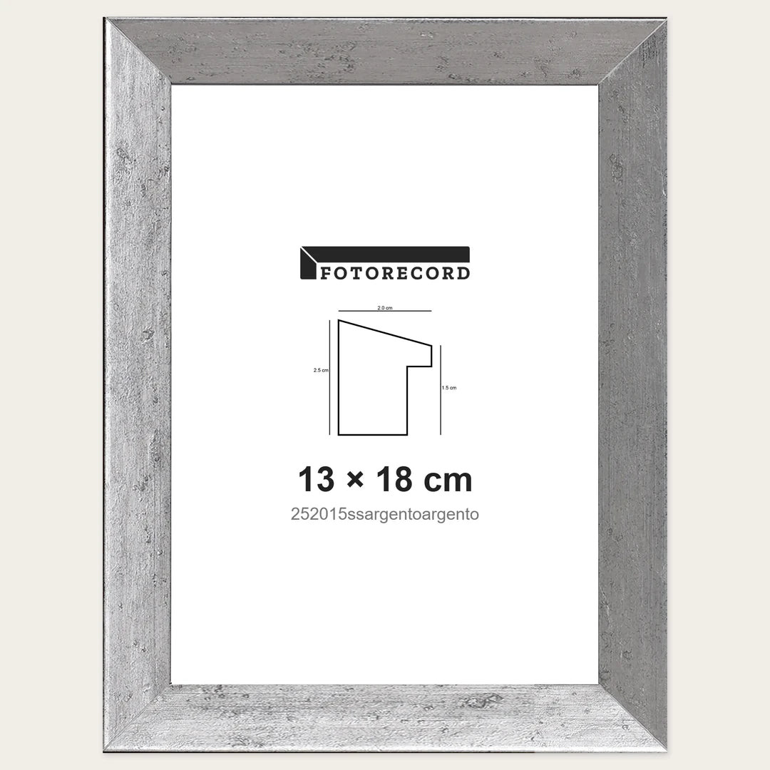 Kit Cornice Completa 13x18 cm — Argento Satinato | 252015ssargentoargento