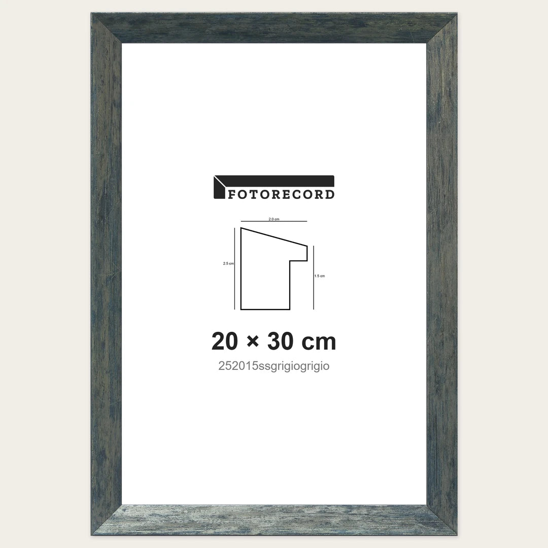 Kit Cornice Completa 20x30 cm — Grigio Satinato | 252015ssgrigiogrigio