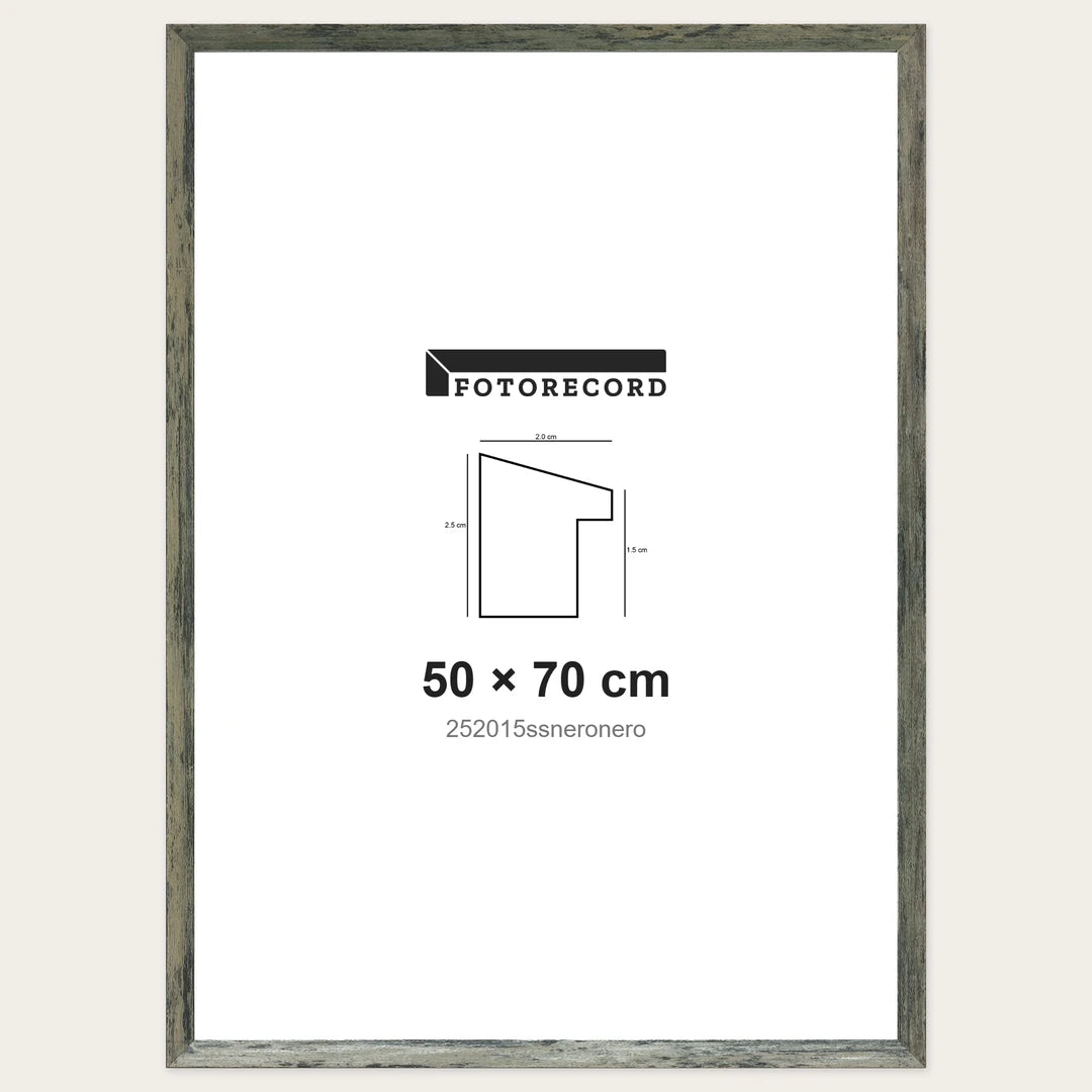 Kit Cornice Completa 50x70 cm — Nero Satinato | 252015ssneronero