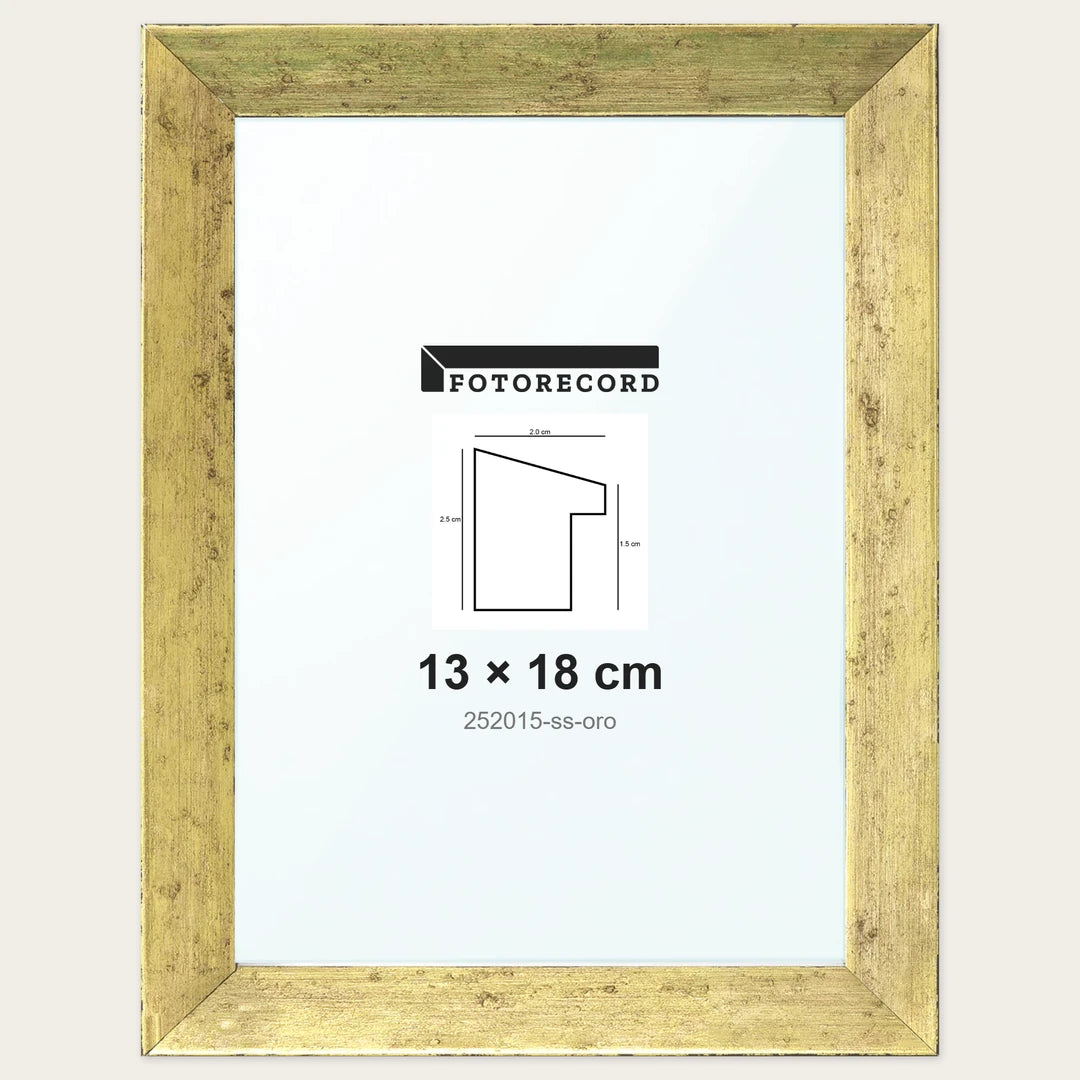 Cornice su misura 13x18 cm — Oro Satinata | 252015-ss-oro