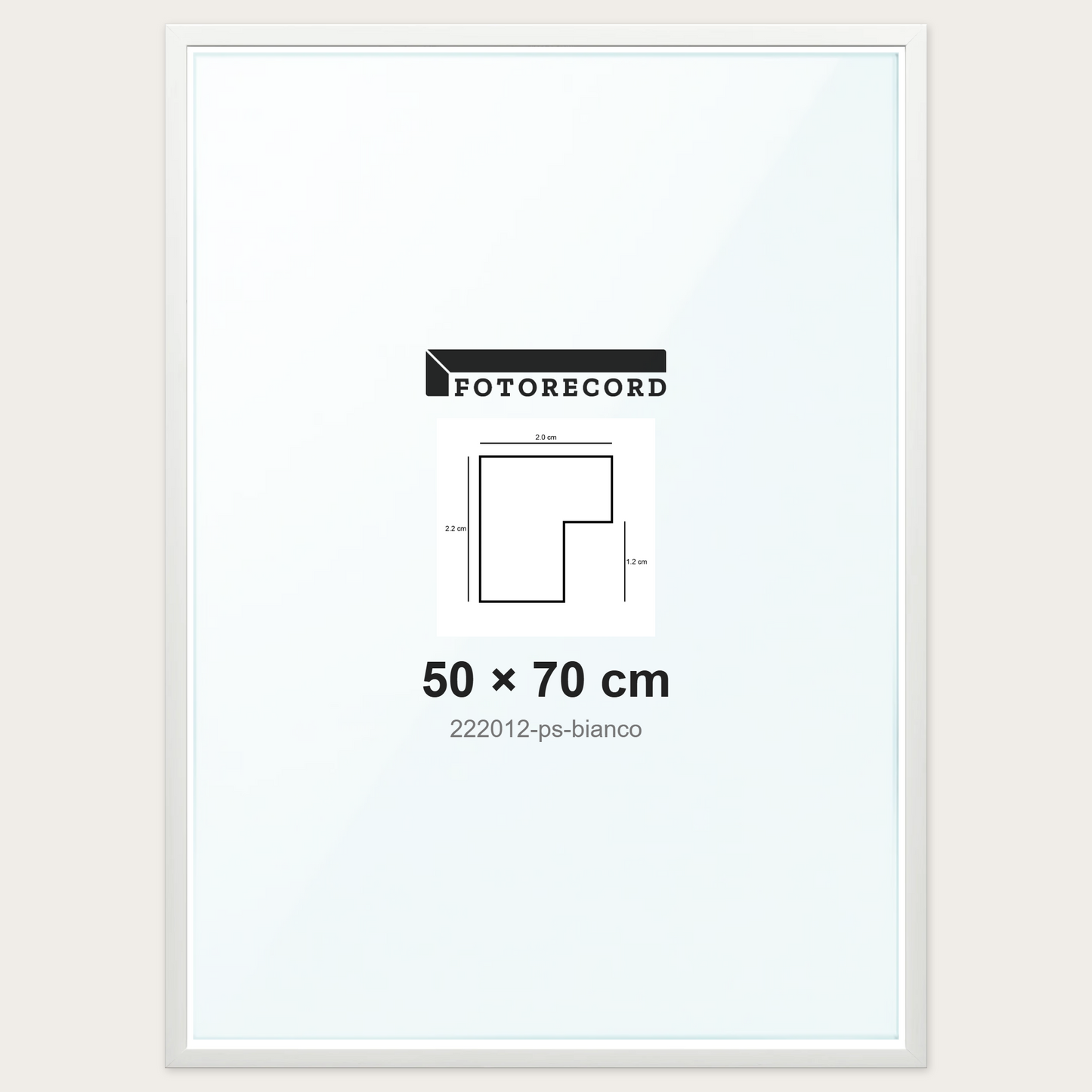 Cornice su misura 50x70 cm -- Bianco Satinata | 222012-ps-bianco