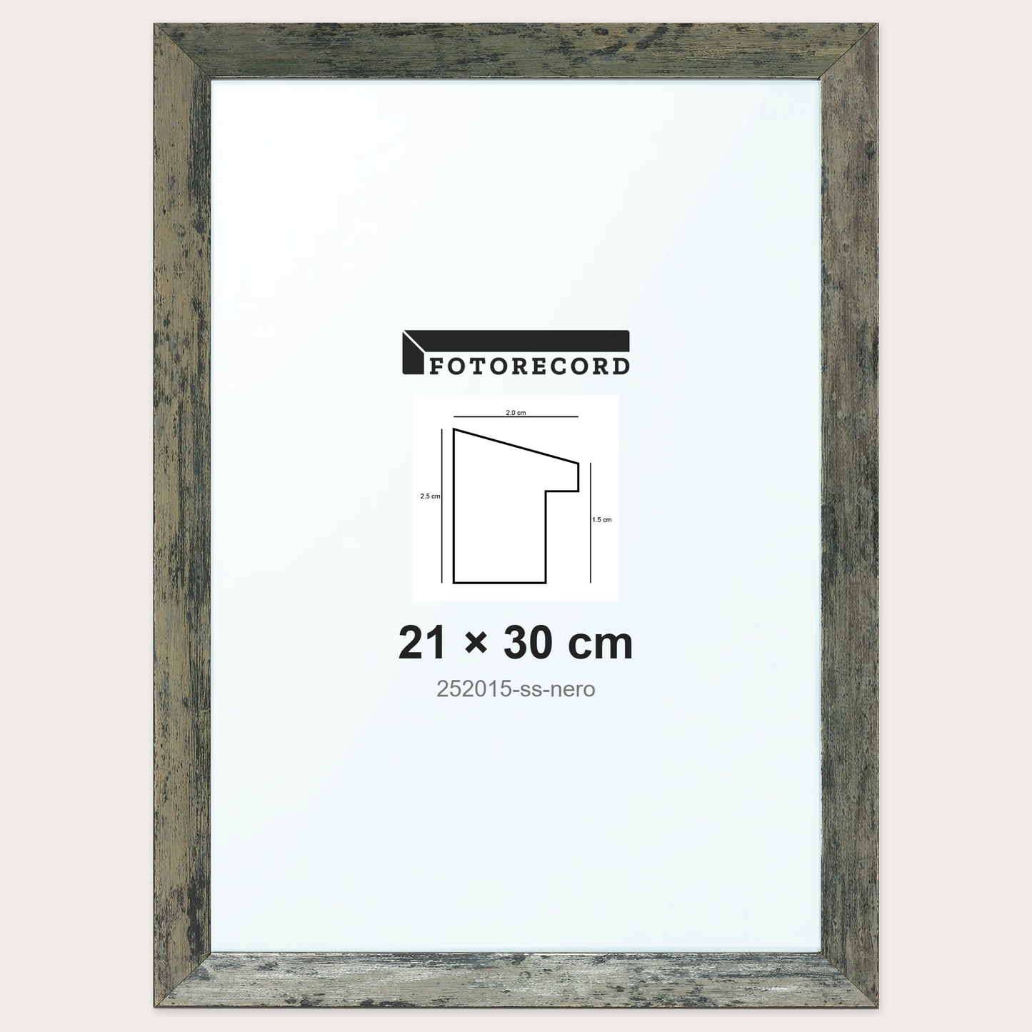 Cornice su misura 21x30 cm -- Nero Satinata | 252015-ss-nero