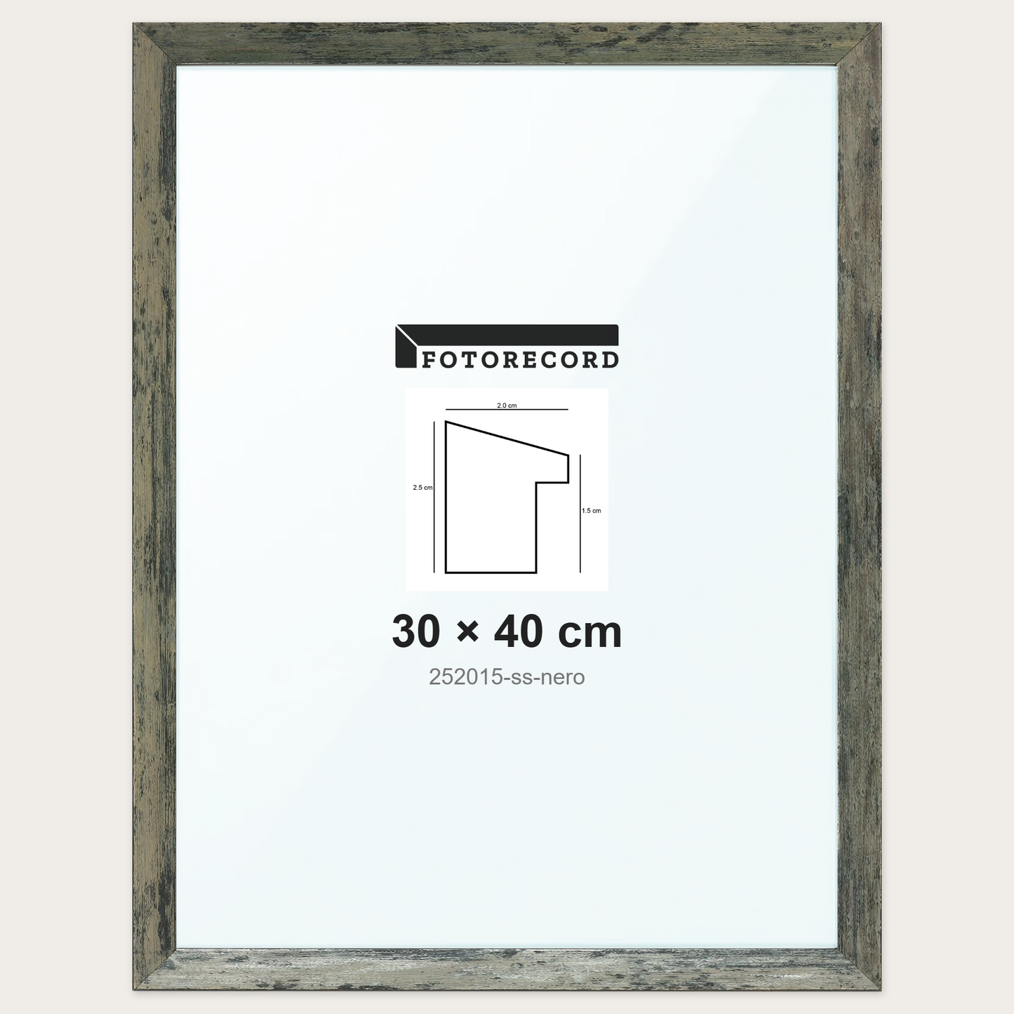 Cornice su misura 30x40 cm -- Nero Satinata | 252015-ss-nero