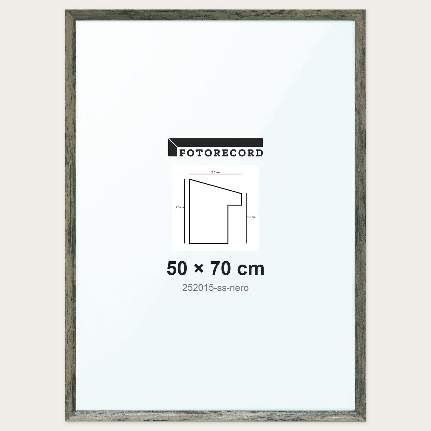 Cornice su misura 50x70 cm -- Nero Satinata | 252015-ss-nero