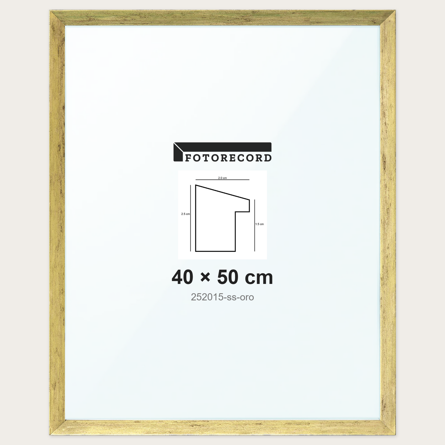 Cornice su misura 40x50 cm -- Oro Satinata | 252015-ss-oro