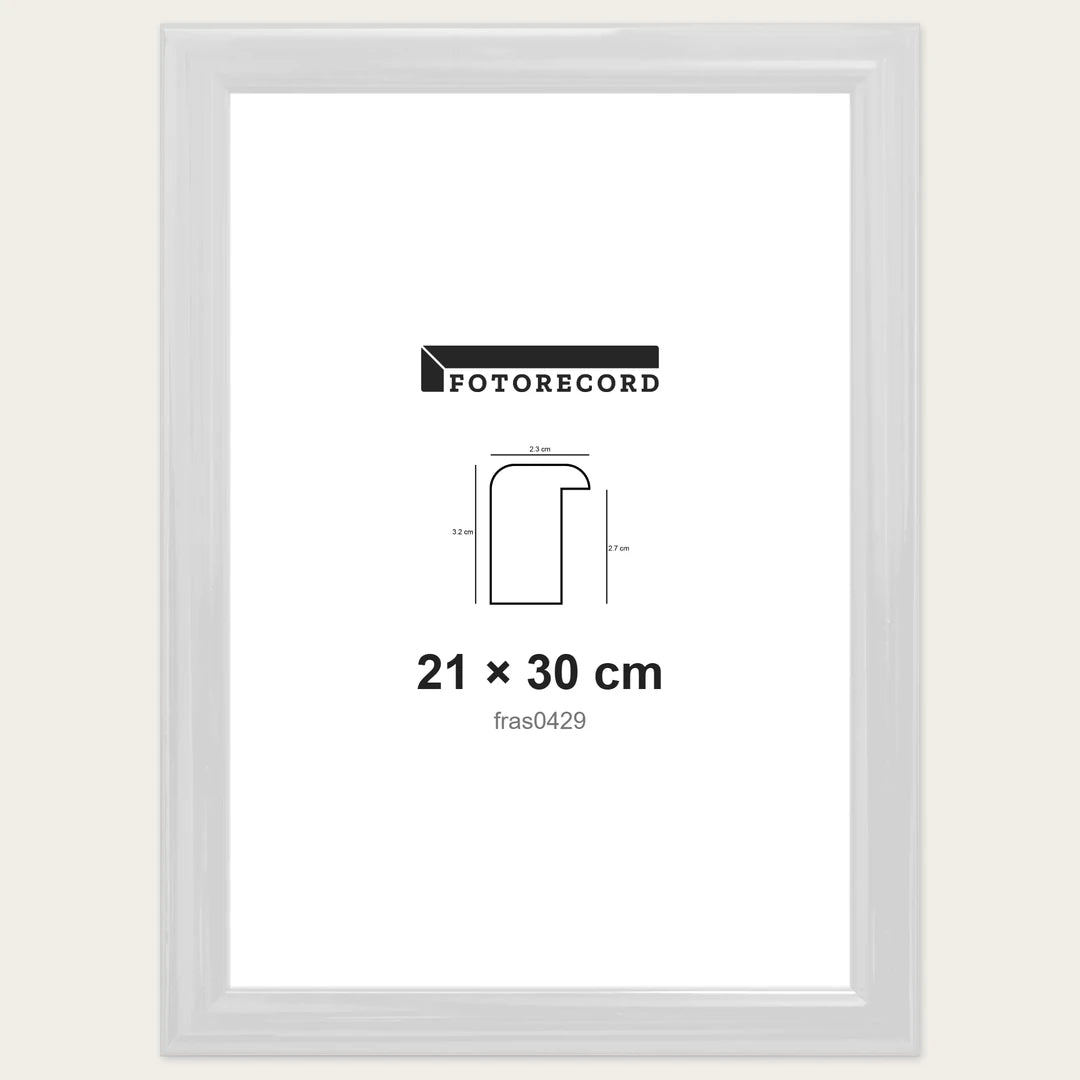 Kit Cornice Completa 21x30 cm — Bianco Lucido