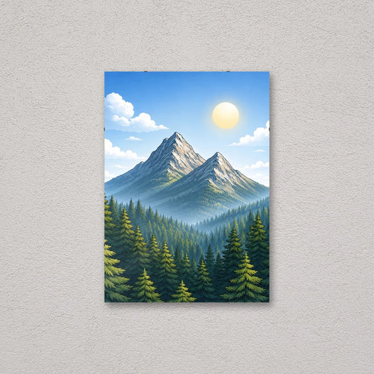 Il pannello solo vetro 50×70 cm a parete, con una fotografia di esempio: la stampa non e' inclusa nel kit