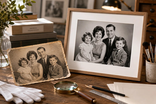 Vecchie foto di famiglia: come riportarle a nuova vita tra digitalizzazione, stampa e cornice