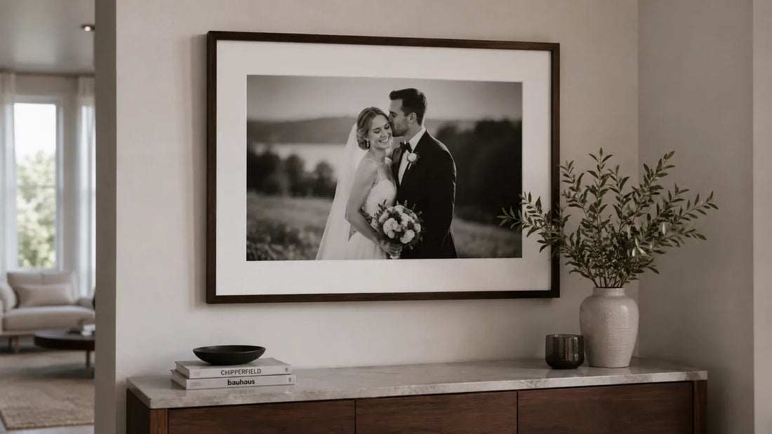 Come incorniciare le foto del matrimonio: dalla stampa alla parete