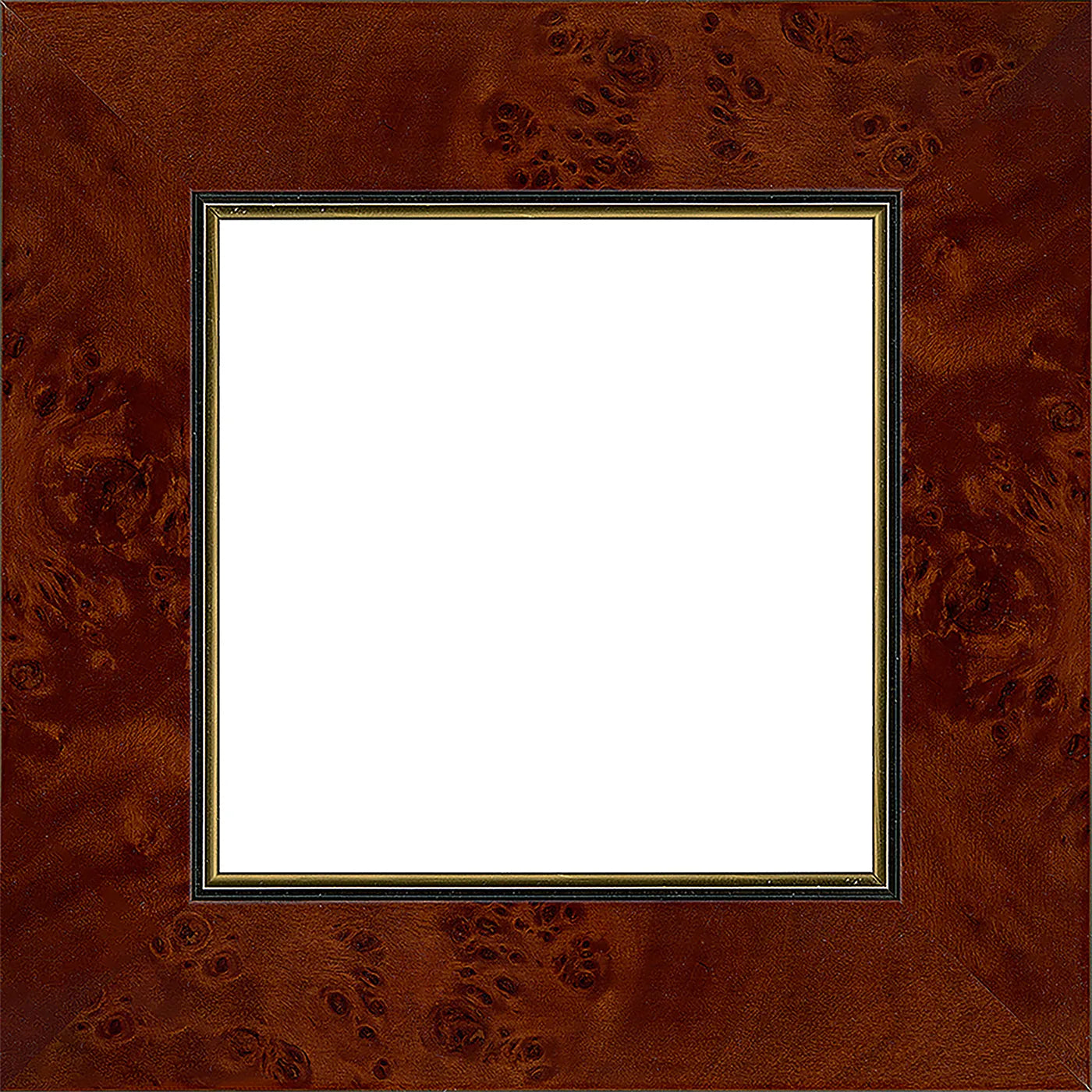 Cornice su misura Radica in Legno Satinata, Marrone, Stile Classico | 154010-ss-radica
