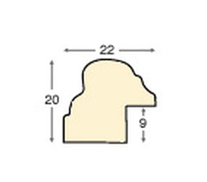 Cornice Tonda Noce con Filo Oro Ø12 cm da parete con vetro e schienale