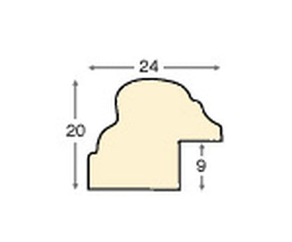 Cornice Tonda Noce con Filo Oro Ø14 cm da parete con vetro e schienale