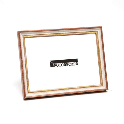 Cornice fotografica in legno Pastellato colore Oro - 213BIANCO