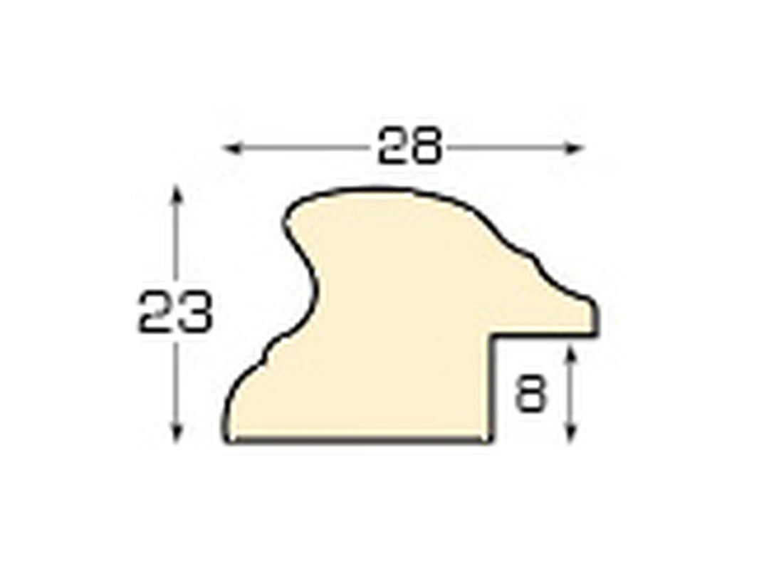 Cornice Ovale Noce con Filo Oro 24x30 cm - solo cornice