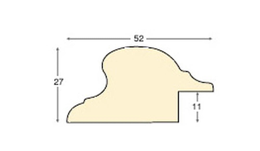 Cornice Ovale Noce con Filo Oro 35x45 cm da parete con crilex e schienale