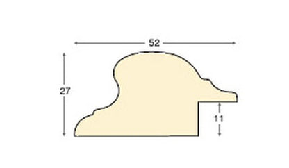 Cornice Ovale Noce con Filo Oro 35x45 cm da parete con crilex e schienale