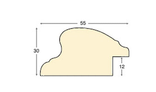 Cornice Tonda in Legno Grezzo Ø50 cm - solo cornice