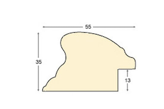 Cornice Tonda in Legno Grezzo Ø60 cm - solo cornice
