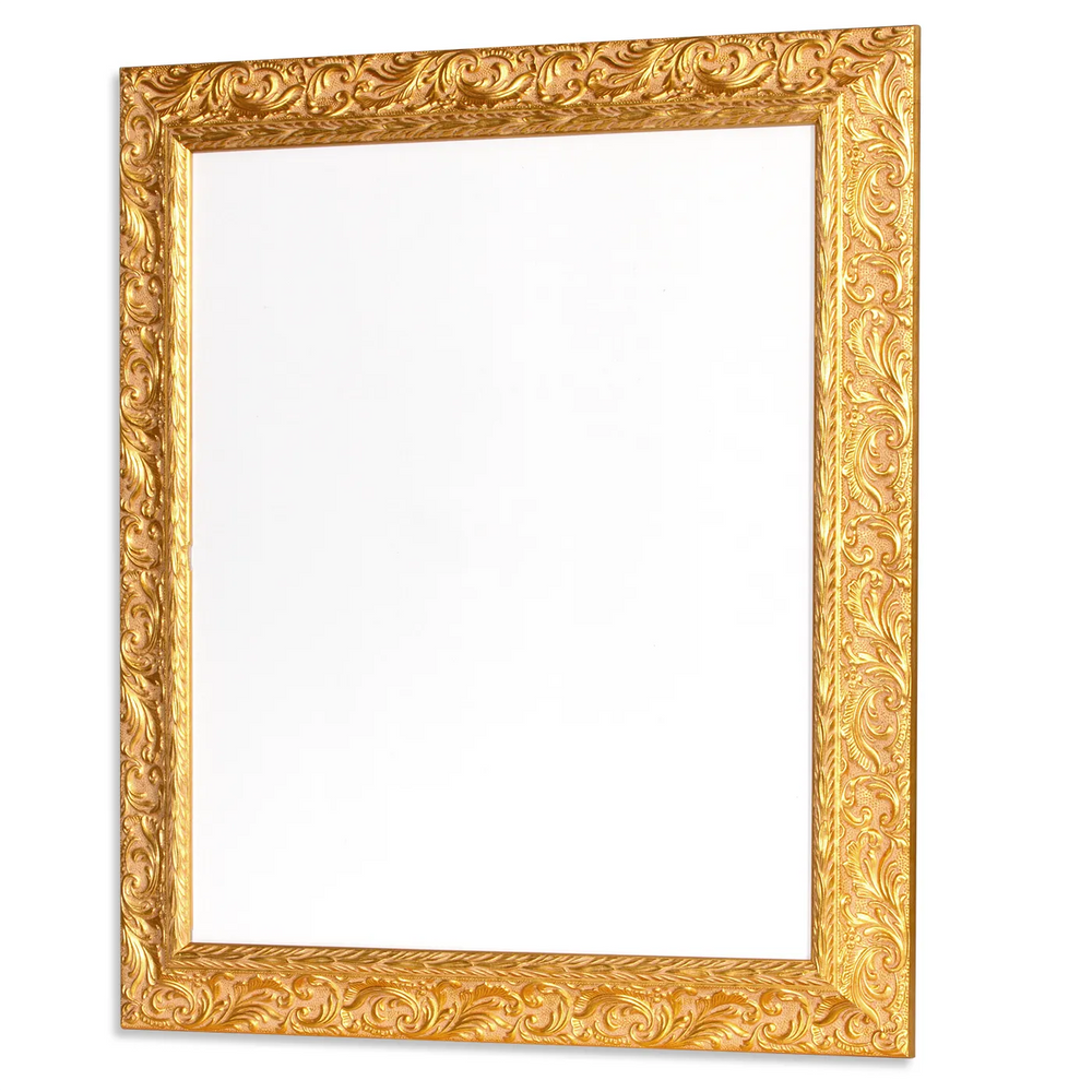 Cornice su misura Oro in Legno Satinato, Stile Classico