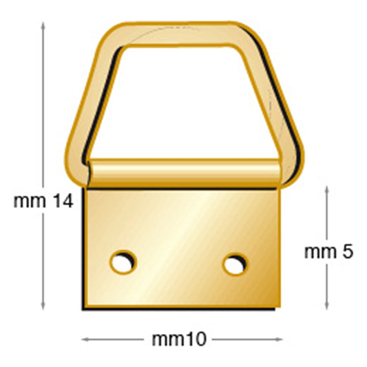 Attaccaglie trapezoidali ottonate