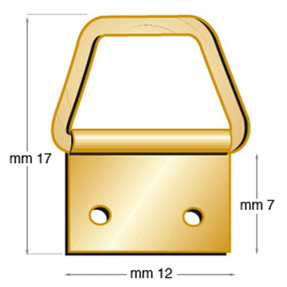 Attaccaglie trapezoidali ottonate