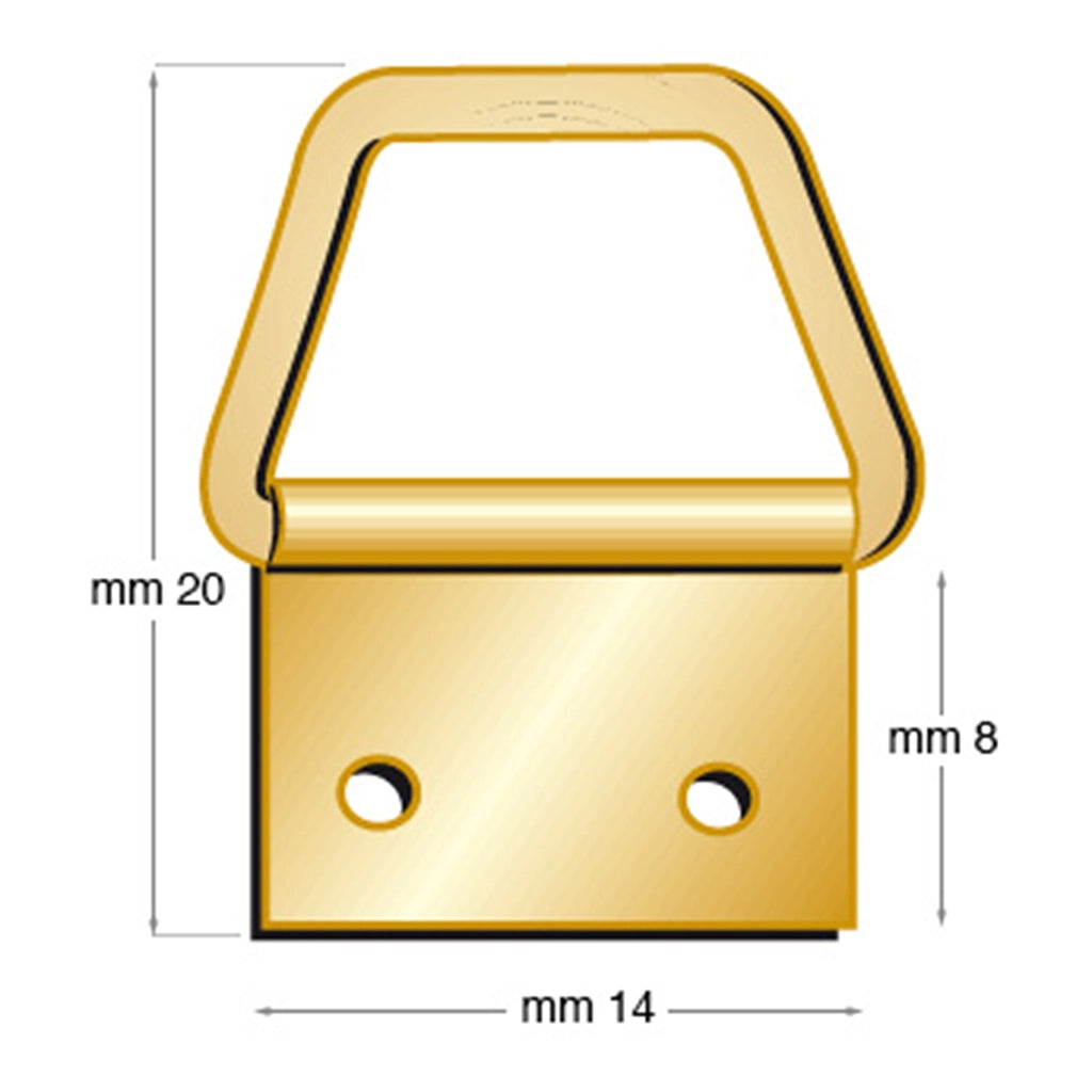 Attaccaglie trapezoidali ottonate